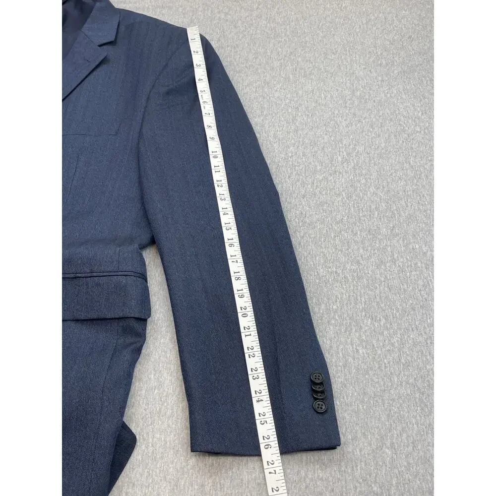 Jos A‎ Bank Blazer Mens 48R Herringbone Wool Silk Blend 2-Button Single Breast